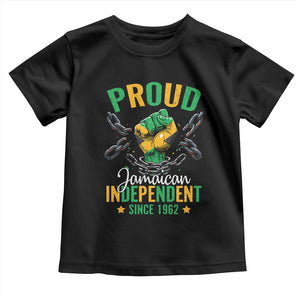 Jamaica Independence Day Toddler T Shirt Proud Jamaican Hand Fist Break The Chain TS11 Black Print Your Wear
