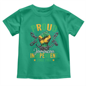 Jamaica Independence Day Toddler T Shirt Proud Jamaican Hand Fist Break The Chain TS11 Irish Green Print Your Wear