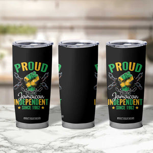 Jamaica Independence Day Tumbler Cup Proud Jamaican Hand Fist Break The Chain TS11 Print Your Wear