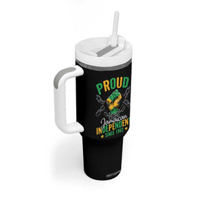 Jamaica Independence Day Tumbler With Handle Proud Jamaican Hand Fist Break The Chain TS11 Print Your Wear