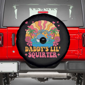 Funny Daddys Lil Squirter Spare Tire Cover Inappropriate Adult Humor Squirting Whale TS11 Black Print Your Wear