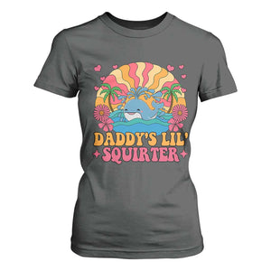 Funny Daddys Lil Squirter T Shirt For Women Inappropriate Adult Humor Squirting Whale TS11 Dark Heather Print Your Wear