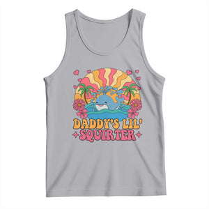 Funny Daddys Lil Squirter Tank Top Inappropriate Adult Humor Squirting Whale TS11 Athletic Heather Print Your Wear