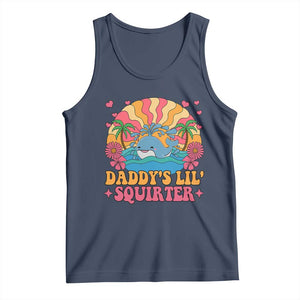 Funny Daddys Lil Squirter Tank Top Inappropriate Adult Humor Squirting Whale TS11 Navy Print Your Wear