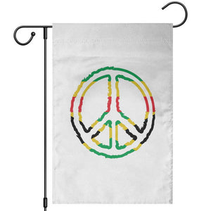 Rasta Jamaican Flag Peace Symbol Reggae Garden Flag TS11 White Print Your Wear