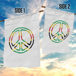 Rasta Jamaican Flag Peace Symbol Reggae Garden Flag TS11 Print Your Wear