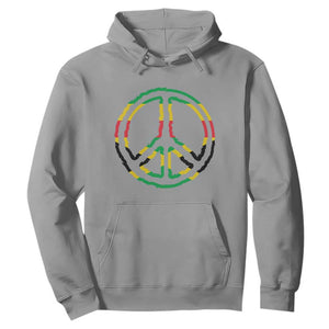 Rasta Jamaican Flag Peace Symbol Reggae Hoodie TS11 Sport Gray Print Your Wear