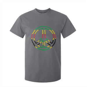 Rasta Jamaican Flag Peace Symbol Reggae T Shirt For Kid TS11 Charcoal Print Your Wear