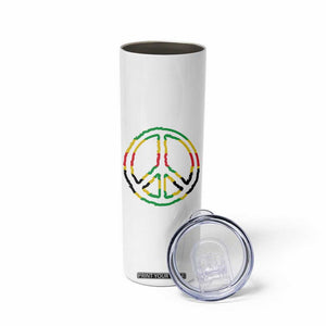 Rasta Jamaican Flag Peace Symbol Reggae Skinny Tumbler TS11 Print Your Wear