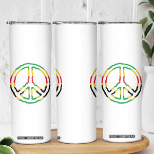 Rasta Jamaican Flag Peace Symbol Reggae Skinny Tumbler TS11 Print Your Wear