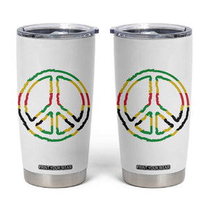 Rasta Jamaican Flag Peace Symbol Reggae Tumbler Cup TS11 White Print Your Wear