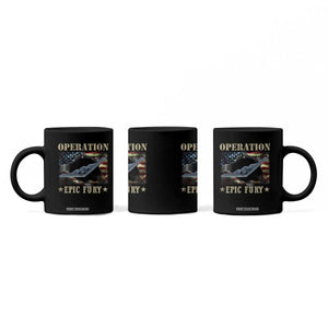 Operation Epic Fury Coffee Mug Military Bomber Jet American Flag TS11 Print Your Wear