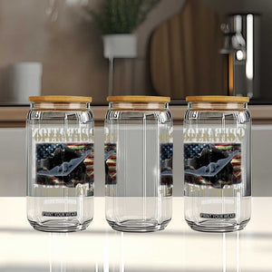 Operation Epic Fury Glass Can Military Bomber Jet American Flag TS11 Print Your Wear