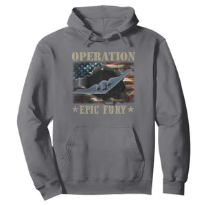 Operation Epic Fury Hoodie Military Bomber Jet American Flag TS11 Charcoal Print Your Wear
