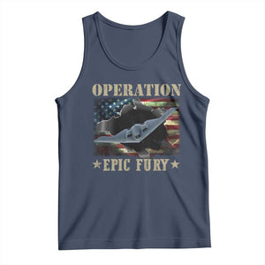 Operation Epic Fury Tank Top Military Bomber Jet American Flag TS11 Navy Print Your Wear
