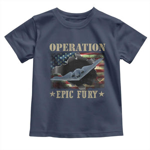 Operation Epic Fury Toddler T Shirt Military Bomber Jet American Flag TS11 Navy Print Your Wear