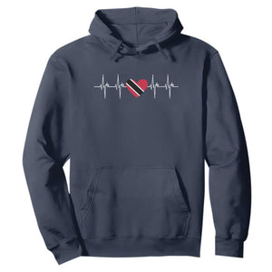 Trinidad And Tobago Heartbeat Trinidadian Flag Hoodie TS11 Navy Print Your Wear