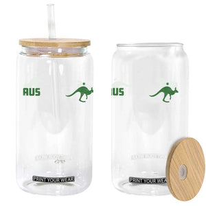 Kangaroo Australia Aus Team Aussie Athletic Jersey Style Glass Can