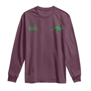 Kangaroo Australia Aus Team Aussie Athletic Jersey Style Long Sleeve Shirt