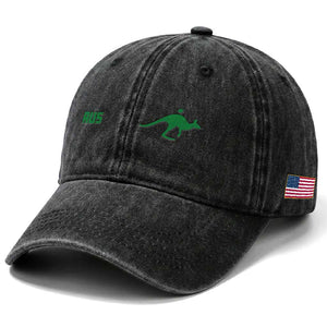 Kangaroo Australia Aus Team Aussie Athletic Jersey Style Washed Cotton Baseball Cap