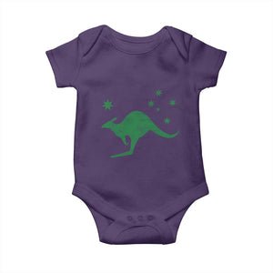 Australia Kangaroo with Federation Star Aussie Roots Baby Onesie TS11 Purple Print Your Wear