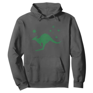 Australia Kangaroo with Federation Star Aussie Roots Hoodie TS11 Dark Heather Print Your Wear