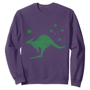Australia Kangaroo with Federation Star Aussie Roots Sweatshirt TS11 Purple Print Your Wear