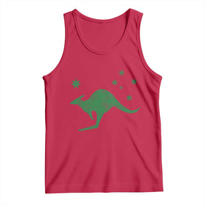 Australia Kangaroo with Federation Star Aussie Roots Tank Top TS11 Red Print Your Wear