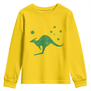Australia Kangaroo with Federation Star Aussie Roots Youth Sweatshirt TS11 Daisy Print Your Wear