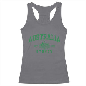 Australia Sydney Est 1901 Racerback Tank Top Commonwealth Vintage Crest