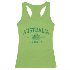 Australia Sydney Est 1901 Racerback Tank Top Commonwealth Vintage Crest