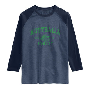 Australia Sydney Est 1901 Raglan Shirt Commonwealth Vintage Crest