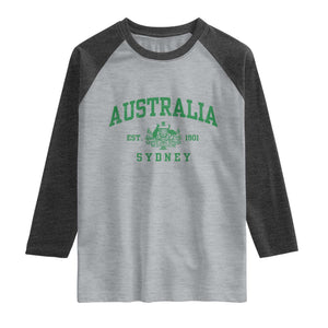 Australia Sydney Est 1901 Raglan Shirt Commonwealth Vintage Crest
