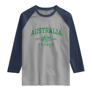 Australia Sydney Est 1901 Raglan Shirt Commonwealth Vintage Crest