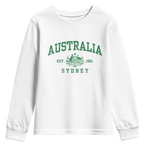 Australia Sydney Est 1901 Youth Sweatshirt Commonwealth Vintage Crest
