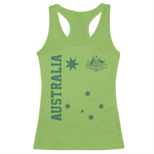 Australia Vintage Federation Star Aussie Coat of Arms Racerback Tank Top
