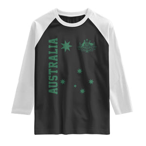Australia Vintage Federation Star Aussie Coat of Arms Raglan Shirt