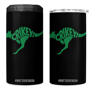 Crikey Australian Kangaroo Oz Slang Australia 4 in 1 Can Cooler Tumbler TS11 One Size: 16 oz Black Print Your Wear