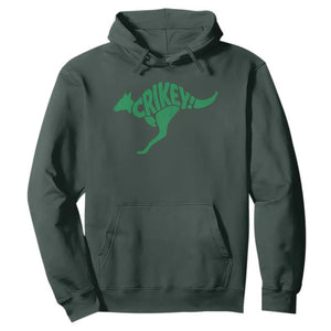 Crikey Australian Kangaroo Oz Slang Australia Hoodie TS11 Dark Forest Green Print Your Wear