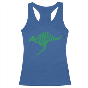 Crikey Australian Kangaroo Oz Slang Australia Racerback Tank Top TS11 Royal Blue Print Your Wear