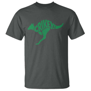 Crikey Australian Kangaroo Oz Slang Australia T Shirt TS11 Dark Heather Print Your Wear