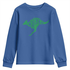 Crikey Australian Kangaroo Oz Slang Australia Youth Sweatshirt TS11 Royal Blue Print Your Wear