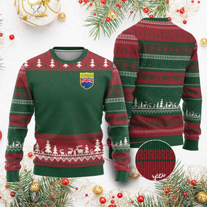 Australia Football Crest Australian Flag Pride Sporty Athletic Jersey Ugly Christmas Sweater TS11 Red Green Print Your Wear