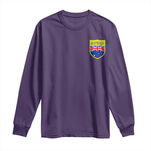 Australia Football Crest Australian Flag Pride Sporty Athletic Jersey Long Sleeve Shirt TS11 Purple Print Your Wear
