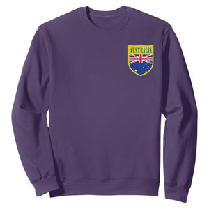 Australia Football Crest Australian Flag Pride Sporty Athletic Jersey Sweatshirt TS11 Purple Print Your Wear