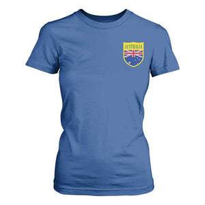 Australia Football Crest Australian Flag Pride Sporty Athletic Jersey T Shirt For Women TS11 Royal Blue Print Your Wear