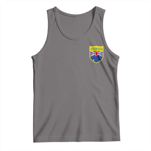 Australia Football Crest Australian Flag Pride Sporty Athletic Jersey Tank Top TS11 Deep Heather Print Your Wear