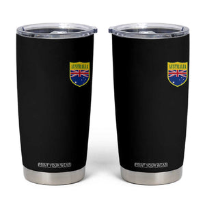 Australia Football Crest Australian Flag Pride Sporty Athletic Jersey Tumbler Cup TS11 Black Print Your Wear