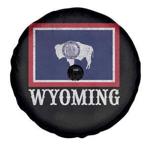 Vintage State of Wyoming Flag Bison Cheyenne Jackson Hole Spare Tire Cover TS11 Print Your Wear