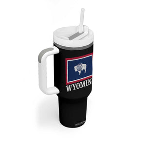 Vintage State of Wyoming Flag Bison Cheyenne Jackson Hole Tumbler With Handle TS11 Print Your Wear